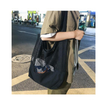 Summer season new style beach bag causal mesh shoulder tote bag